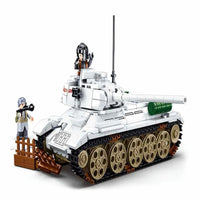 Thumbnail for Building Blocks MOC Military WW2 T34 Medium Battle Tank Bricks Toy Construction Set Toys - 6