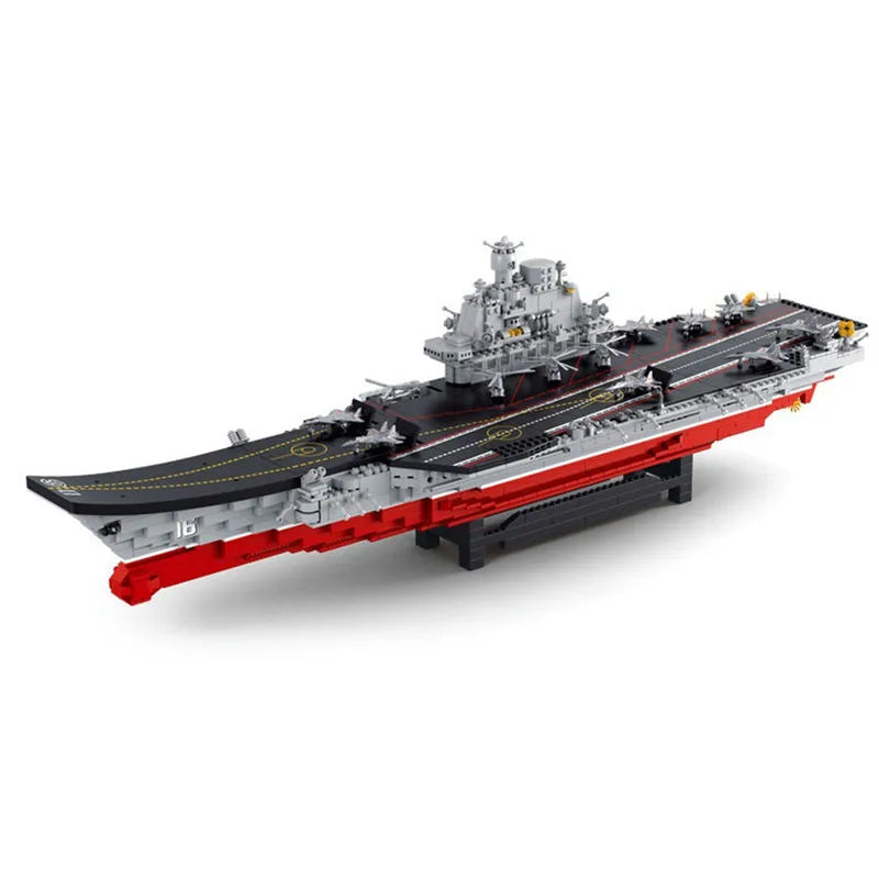 Building Blocks MOC WW2 Aircraft Carrier Warship Bricks Toys - 2