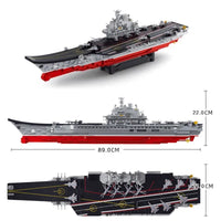 Thumbnail for Building Blocks MOC WW2 Aircraft Carrier Warship Bricks Toys Construction Set Toys - 6