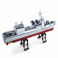 Thumbnail for Building Blocks MOC WW2 Navy 055 Destroyer Cruiser Warship Bricks Toy Construction Set Toys - 2