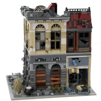 Thumbnail for Building Blocks MOC K126 Experts Ruin City Bank Apocalypse Bricks Toys Construction Set Toys - 3