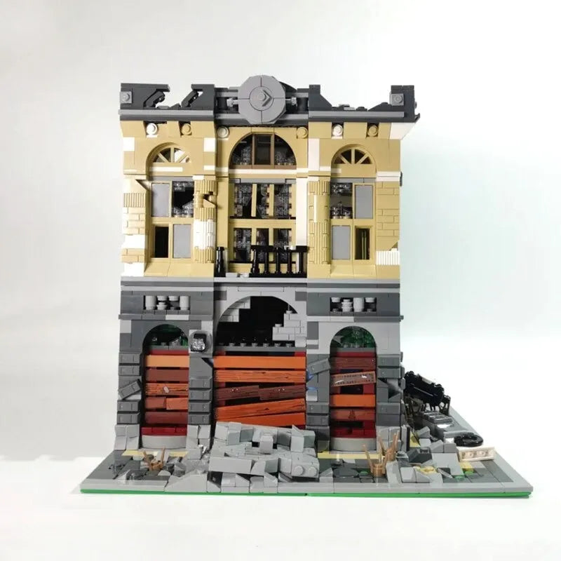 Building Blocks MOC K126 Experts Ruin City Bank Apocalypse Bricks Toys Construction Set Toys - 13