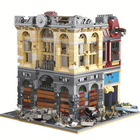 Thumbnail for Building Blocks MOC K126 Experts Ruin City Bank Apocalypse Bricks Toys Construction Set Toys - 1