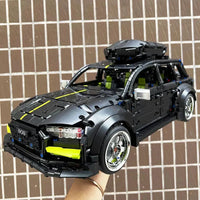 Thumbnail for Building Blocks MOC Audi RS6 Avant Roadster Racing Car Bricks Toy T5023 Construction Set Toys - 10