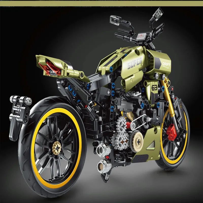 Building Blocks MOC Classic Motorcycle Ducati Diavel 1260 Bricks Toys T3035 - 3