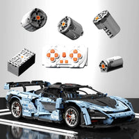 Thumbnail for Building Blocks MOC Motorized RC McLaren Senna Hypercar Bricks Toy T5013A Construction Set Toys - 5