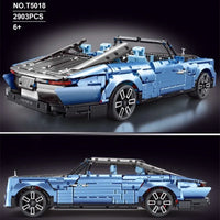 Thumbnail for Building Blocks MOC Motorized RC RR Boat Tail Classic Luxury Car Bricks Toy Construction Set Toys - 4