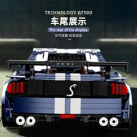 Thumbnail for Building Blocks MOC Motorized RC Shelby GT500 Classic Racing Car Bricks Toy Construction Set Toys - 5