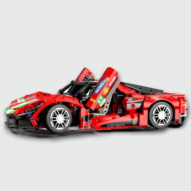 Building Blocks MOC Motorized Supercar RC Sports Racing Car Bricks Toy Construction Set Toys - 5