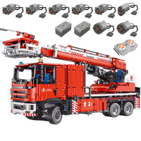 Thumbnail for Building Blocks MOC T4008 RC APP Fire Water City Rescue Truck Bricks Toy Construction Set Toys - 1