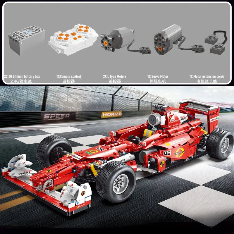 Building Blocks MOC T5006 RC F1 Formula Racing Sports Car Bricks Toys Construction Set Toys - 2