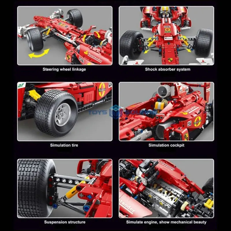 Building Blocks MOC T5006 RC F1 Formula Racing Sports Car Bricks Toys Construction Set Toys - 6