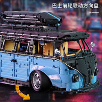 Thumbnail for Building Blocks MOC T5022A Tech Motorized RC Camper Bus Van Bricks Toy Construction Set Toys - 10