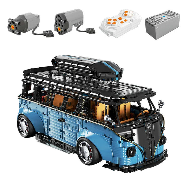 MOC T5022A Tech Motorized RC Camper Bus Van Bricks Toy