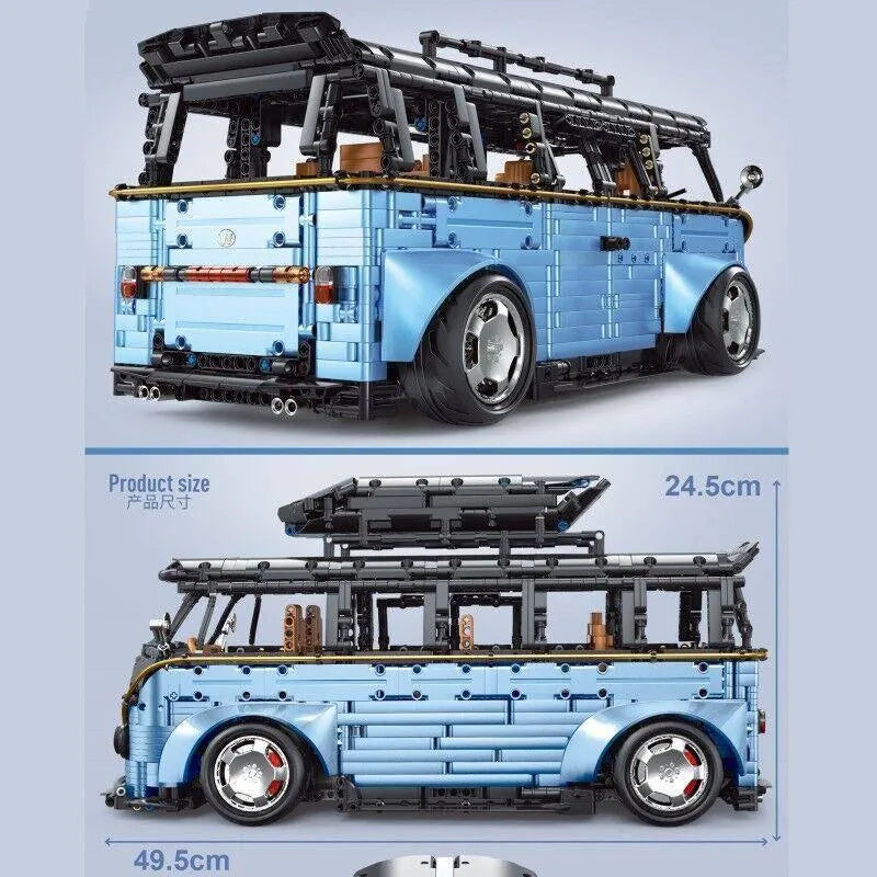 Building Blocks MOC T5022A Tech Motorized RC Camper Bus Van Bricks Toy Construction Set Toys - 8