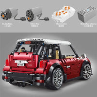 Thumbnail for Building Blocks MOC T5025B Motorized RC MINI Cooper S Sports Car Bricks Toy Construction Set Toys - 6