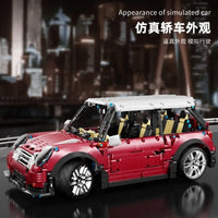 Thumbnail for Building Blocks MOC T5025B Motorized RC MINI Cooper S Sports Car Bricks Toy Construction Set Toys - 2