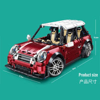 Thumbnail for Building Blocks MOC T5025B Motorized RC MINI Cooper S Sports Car Bricks Toy Construction Set Toys - 10