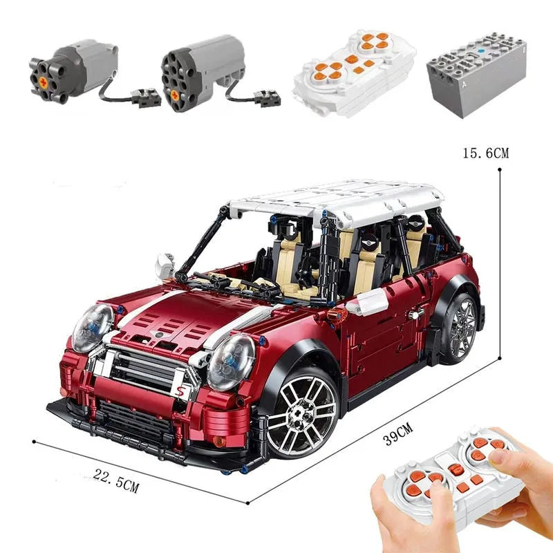 Building Blocks MOC T5025B Motorized RC MINI Cooper S Sports Car Bricks Toy Construction Set Toys - 1