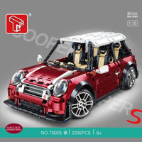 Thumbnail for Building Blocks MOC T5025B Motorized RC MINI Cooper S Sports Car Bricks Toy Construction Set Toys - 5