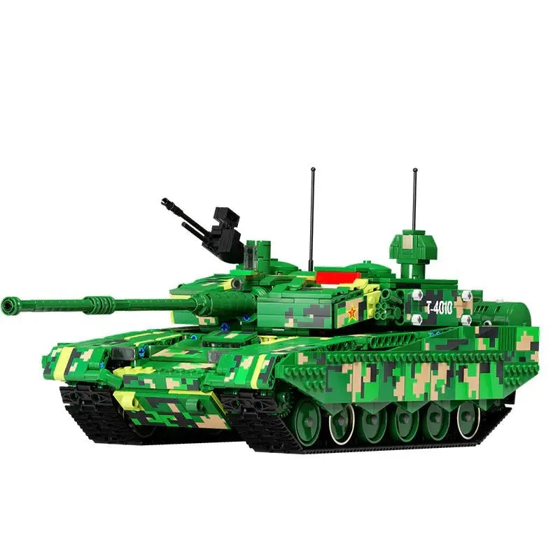 Building Blocks MOC WW2 Motorized RC ZTZ 99A Battle Tank Bricks Toys Construction Set Toys - 4