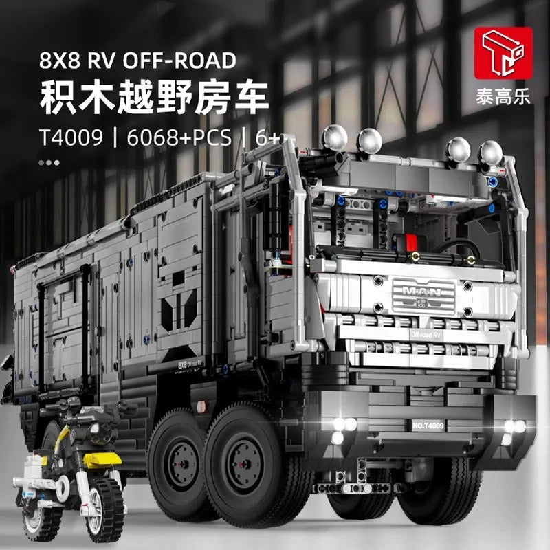 Building Blocks Motorized MOC RC Luxury Off-Road Heavy RV Truck Bricks Toy T4009 Construction Set Toys - 3