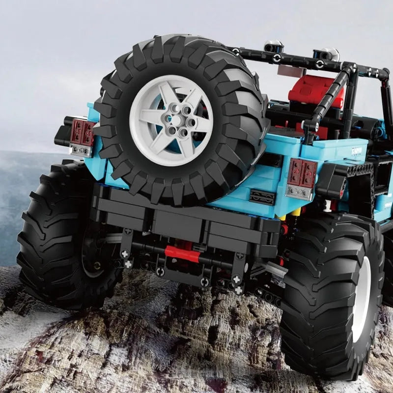 Building Blocks Tech MOC Off-Road JEEP Wrangler Trailcat SUV Bricks Toy T5010 Construction Set Toys - 8