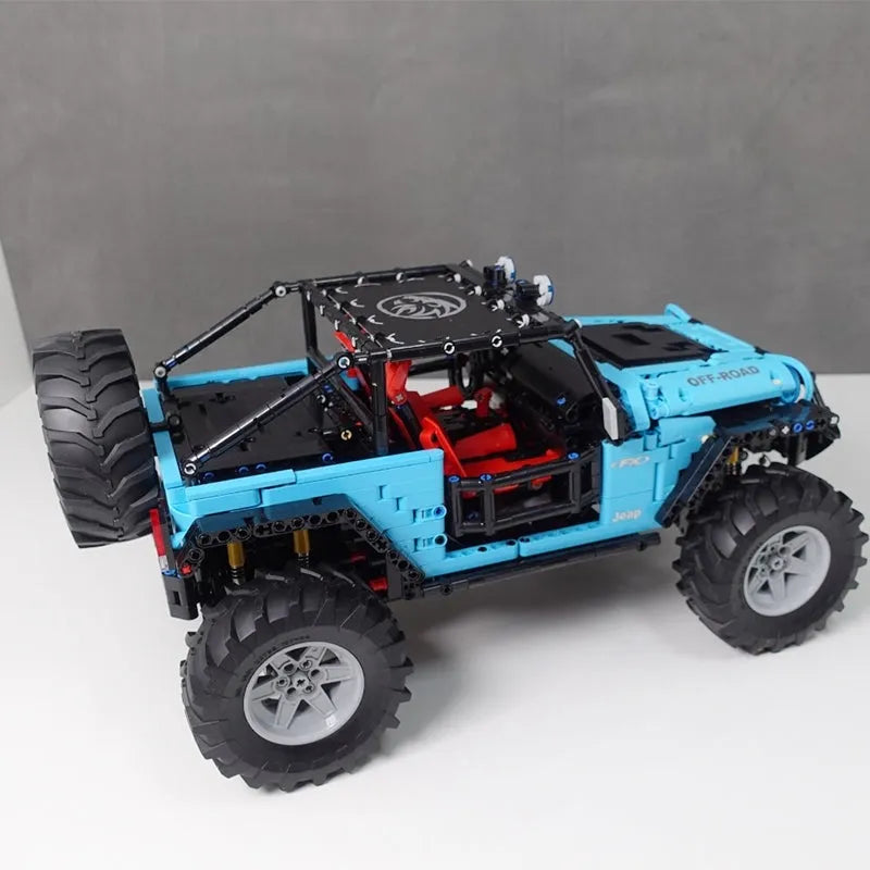 Building Blocks Tech MOC Off-Road JEEP Wrangler Trailcat SUV Bricks Toy T5010 Construction Set Toys - 12