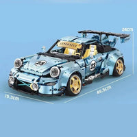 Thumbnail for Building Blocks Tech MOC Supercar Porsche 911 RWB Bricks Toys T5036B Construction Set Toys - 4