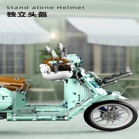 Thumbnail for Building Blocks Tech MOC T4025B Vespa Classic 300 Motorcycle Bricks Toys Construction Set Toys - 4