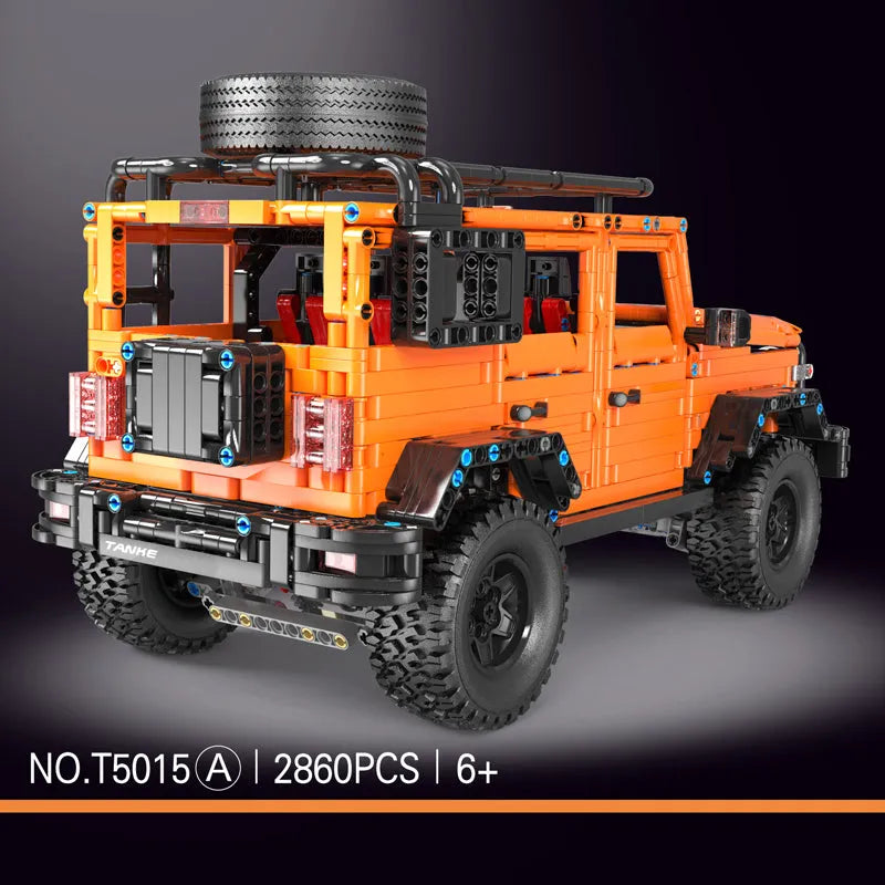 Building Blocks Tech MOC T5015 Off-Road SUV AWD Tank 300 Car Bricks Toys Construction Set Toys - 3