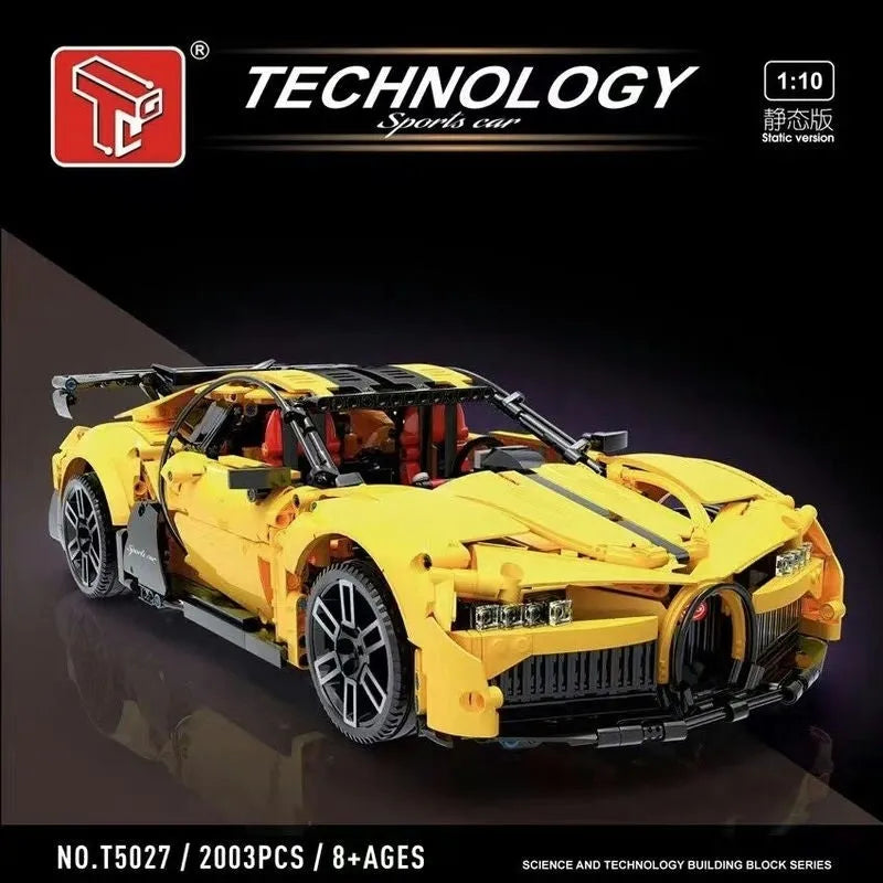 Building Blocks Tech MOC T5027B Supercar Hyper Racing Car Bricks Toys - 2