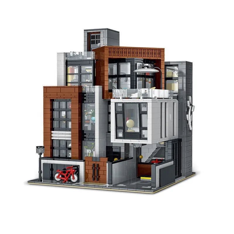 Building Blocks MOC City Expert Street Brown Modern Villa Bricks Toys 10204 Construction Set Toys - 16