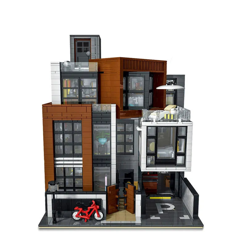 Building Blocks MOC City Expert Street Brown Modern Villa Bricks Toys 10204 Construction Set Toys - 1