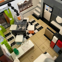 Thumbnail for Building Blocks MOC City Expert Street Brown Modern Villa Bricks Toys 10204 - 12