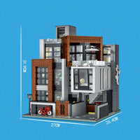 Thumbnail for Building Blocks MOC City Expert Street Brown Modern Villa Bricks Toys 10204 Construction Set Toys - 11