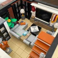 Thumbnail for Building Blocks MOC City Street Expert Modern Brown Villa Bricks Toy 10204 Construction Set Toys - 12