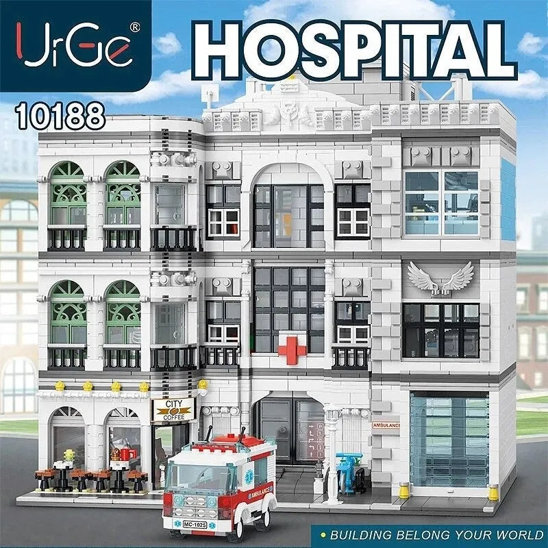 Building Blocks MOC Street Expert City Hospital Bricks Toy 10188 Construction Set Toys - 2