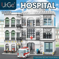 Thumbnail for Building Blocks MOC Street Expert City Hospital Bricks Toy 10188 Construction Set Toys - 2