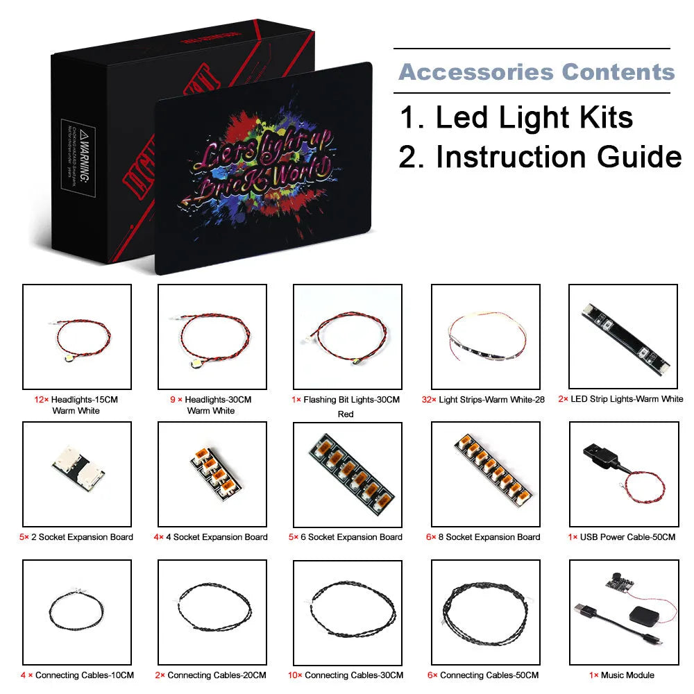 Lights Set DIY LED Light Kit For Creator 10307 The Eiffel Tower Construction Set Toys - 11