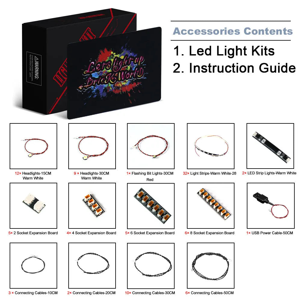 Lights Set DIY LED Light Kit For Creator 10307 The Eiffel Tower Construction Set Toys - 12