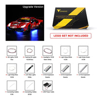 Thumbnail for Lights Set DIY LED Lighting Set For 42125 Ferrari 488 GTE Construction Set Toys - 9