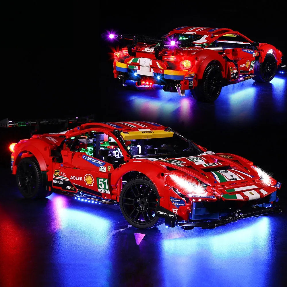 Lights Set DIY LED Lighting Set For 42125 Ferrari 488 GTE Construction Set Toys - 1