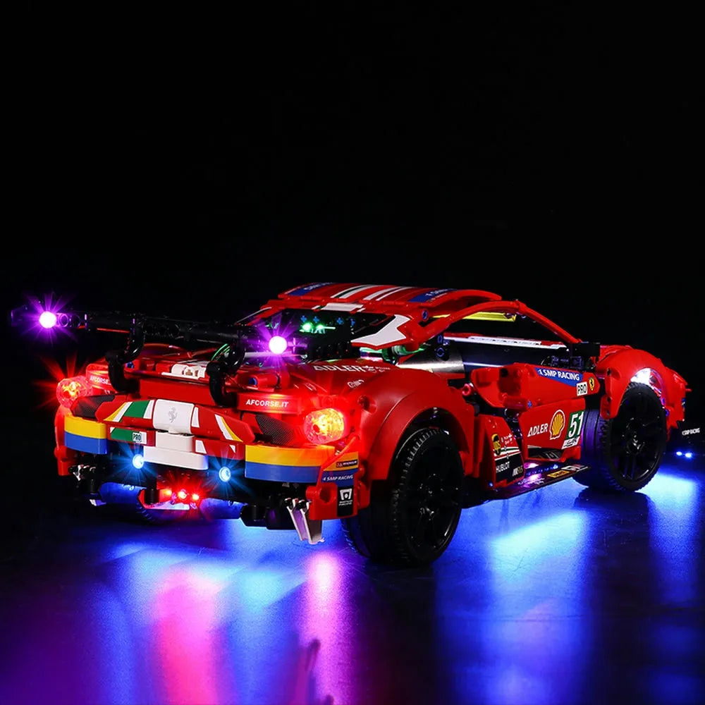 Lights Set DIY LED Lighting Set For 42125 Ferrari 488 GTE Construction Set Toys - 5