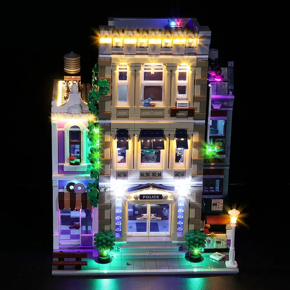 Lights Set DIY LED Lights Kit For Creator 10278 The Police Station Construction Set Toys - 1