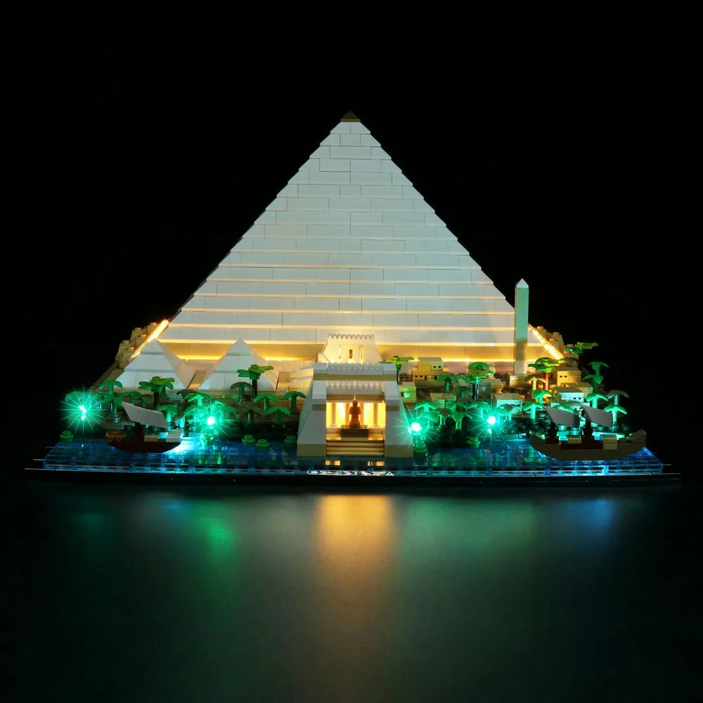 Lights Set DIY LED Lights Kit For Ideas 21058 The Great Pyramid Construction Set Toys - 6