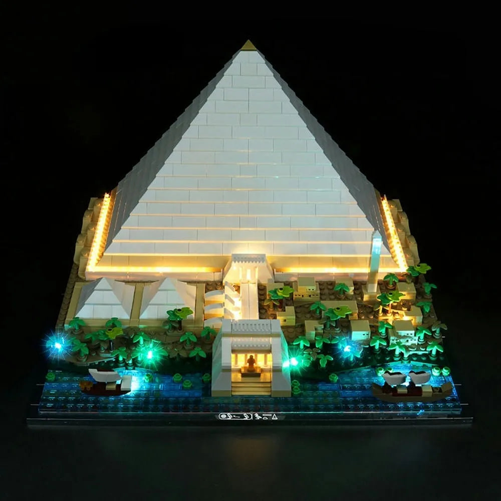 Lights Set DIY LED Lights Kit For Ideas 21058 The Great Pyramid Construction Set Toys - 1