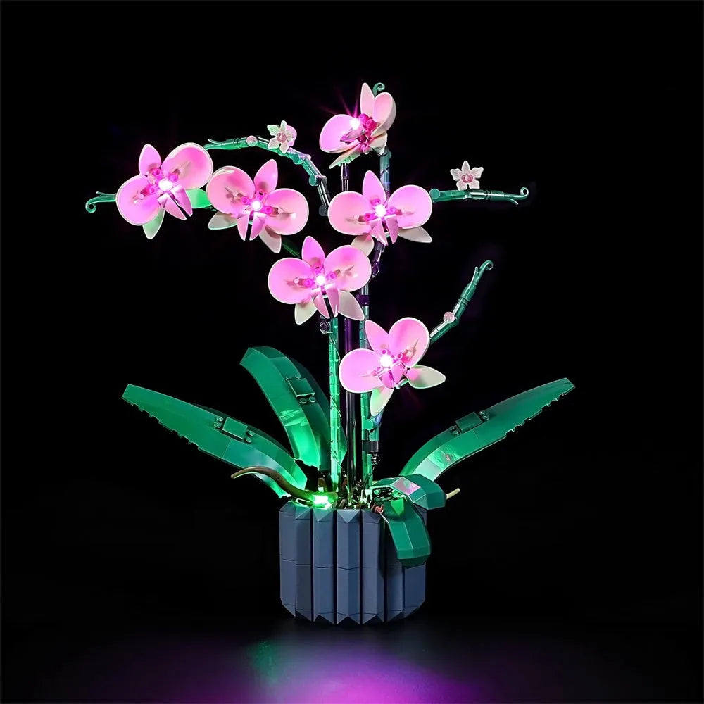 Lights Set DIY LED Lights Set For Ideas 10311 Orchid Plant Construction Set Toys - 8