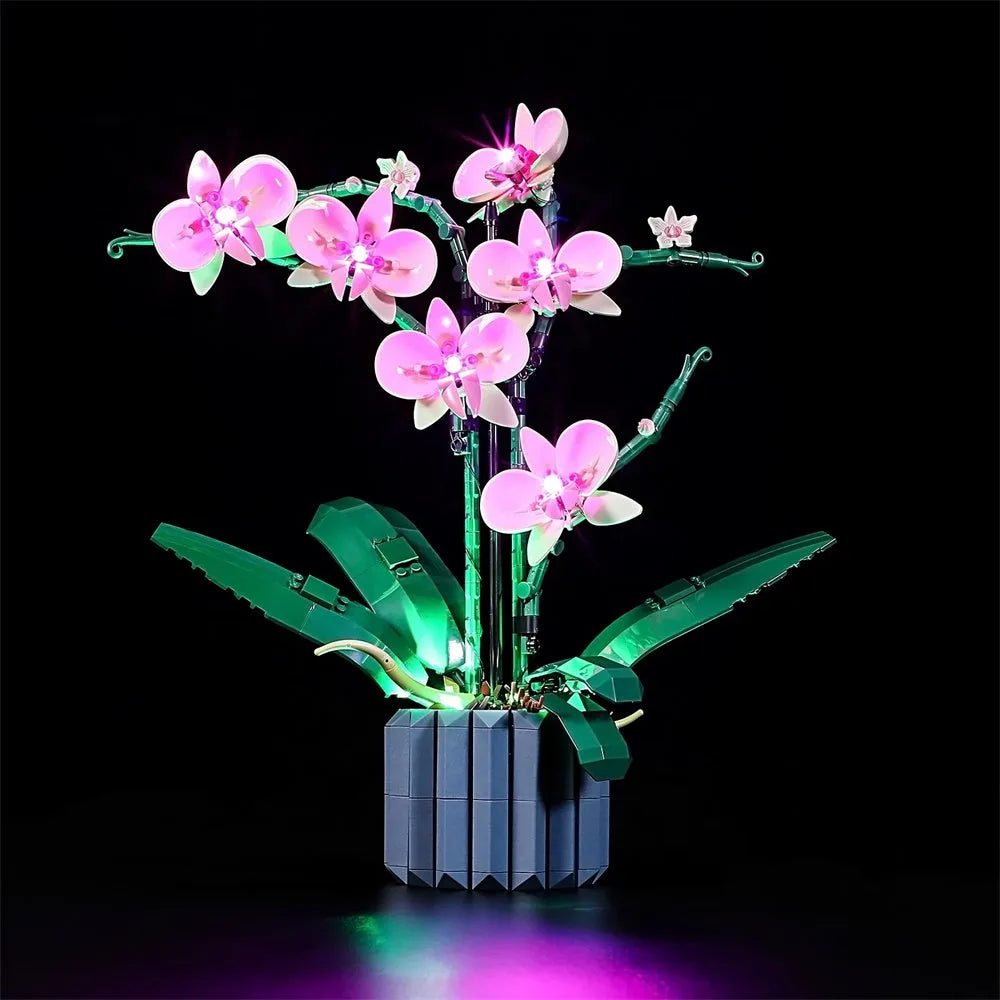 Lights Set DIY LED Lights Set For Ideas 10311 Orchid Plant Construction Set Toys - 10