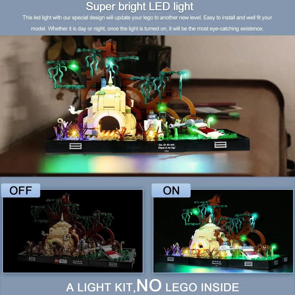 Lights Set LED Light Kit For Star Wars 75330 Training Diorama - 2